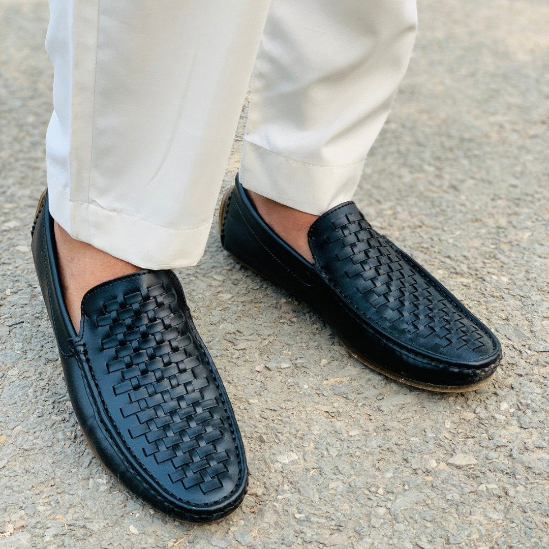 Handmade black loafer 0024