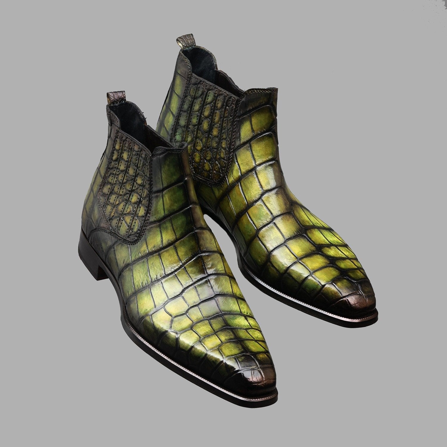 Ultimate Chelsea Boots, Toxic Green Color
