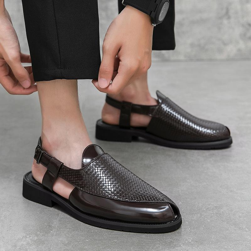 Breathable openwork business casual shoes