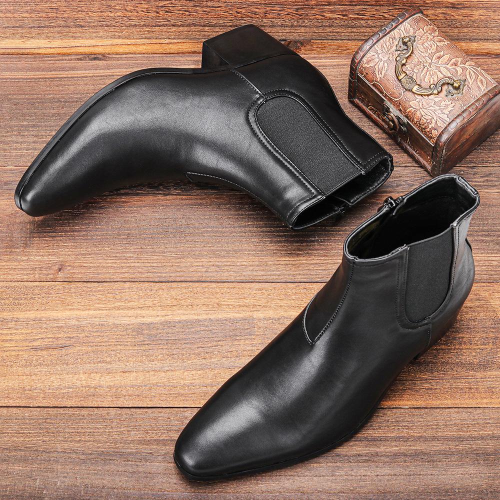 Men's Height Increasing Shoes Chelsea Ankle Boots