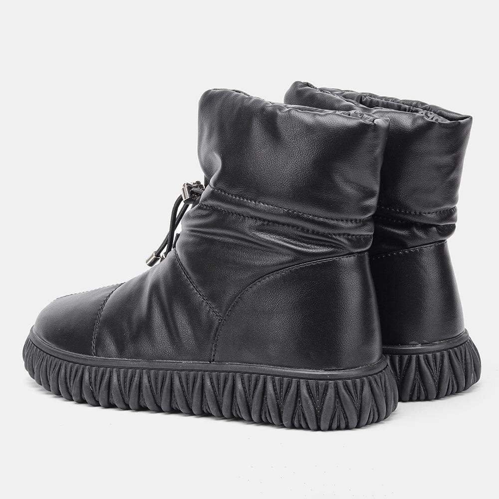 Women's Leather Padded Cotton Boots