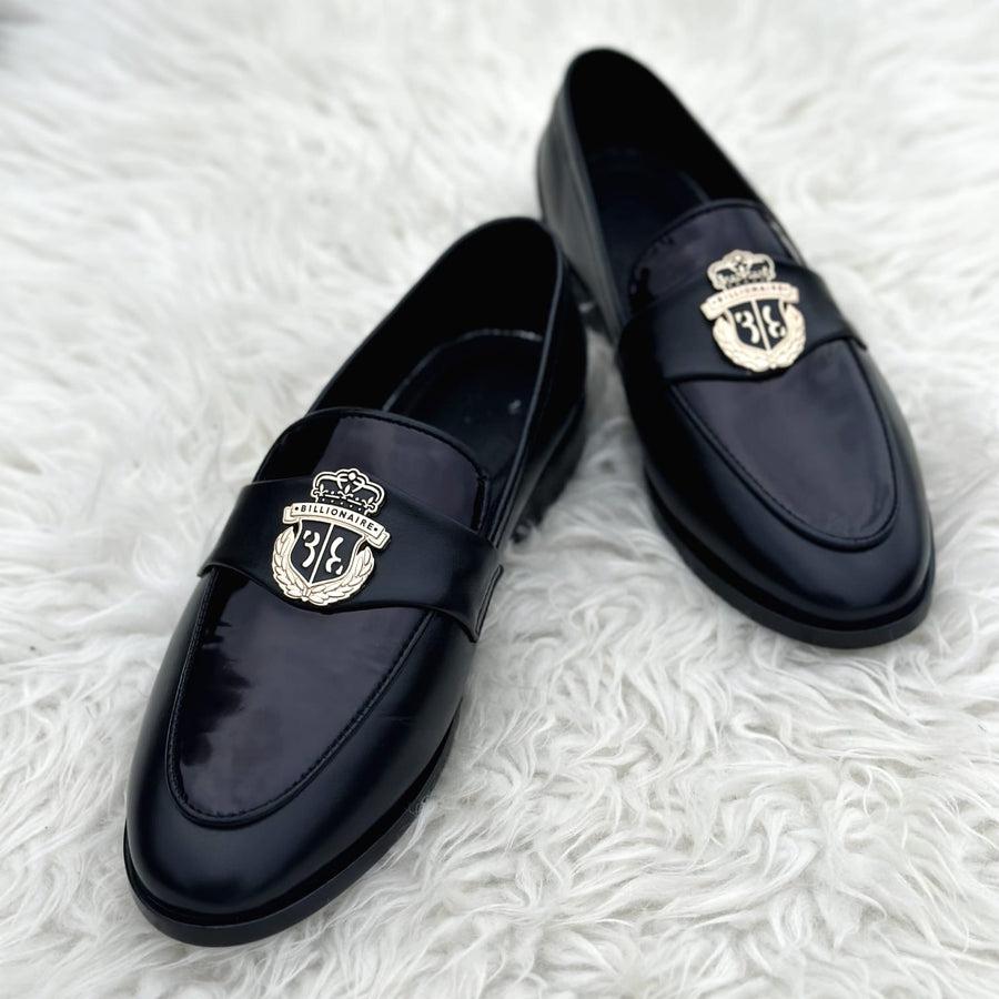F-18 Black Billionaire Leather Shoes