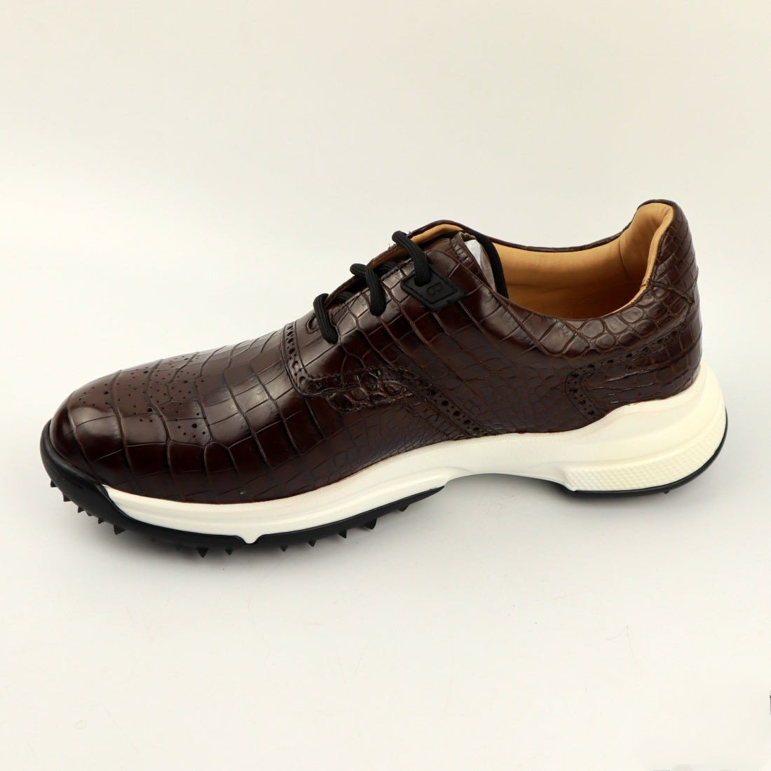 Men’s Golf Shoes Genuine Crocodile Alligator Skin Leather Handmade